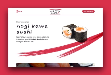 Image représentant la première zone du site web de nogi-kawa-sushi.ch