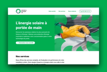 Image montrant la première zone de la page d'accueil du site seewell-energy.ch